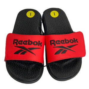Reebok Kids Sport Slide Slip-On Sandals Radiant Red Size 1 NEW